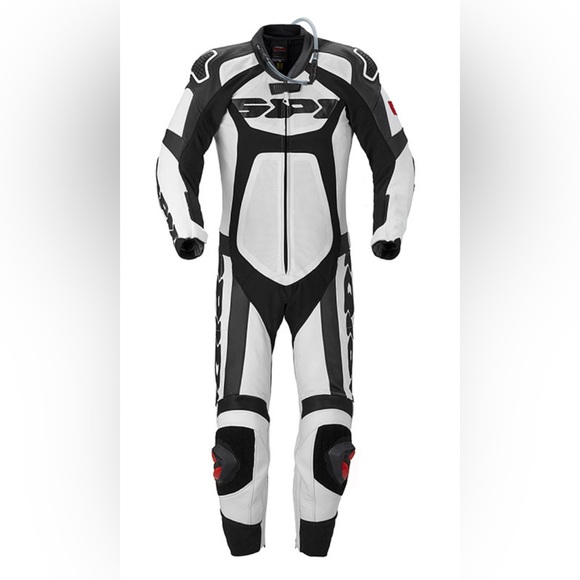 spidi Other - Spidi Tronik Wind Pro White Black Men’s Size 52 Leather Racing Track Suit